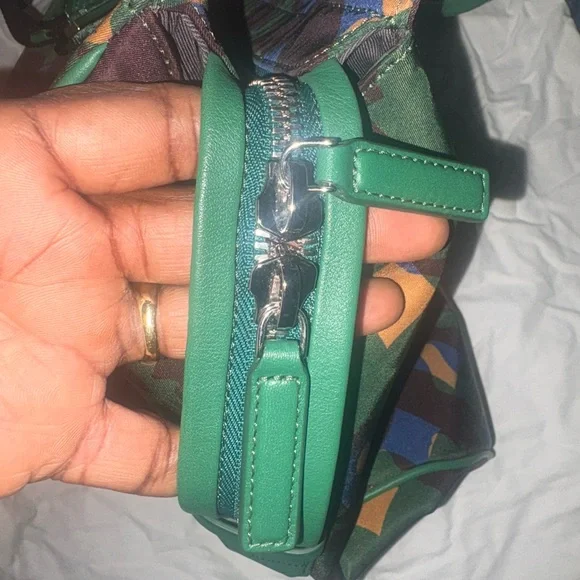 MCM Green Multicolor Geometric Messenger Bag - Picture 9 of 11